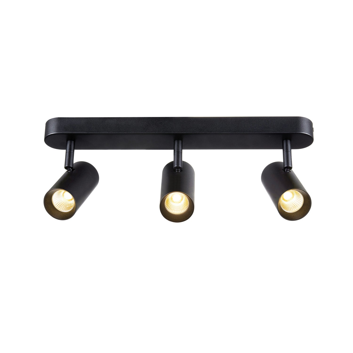 NOBLO®, luminária de parede e de teto, de montagem saliente, tripla, redonda, 2000-3000 K, 22 W, regulação da intensidade da luz, PHASE, 36°, preto