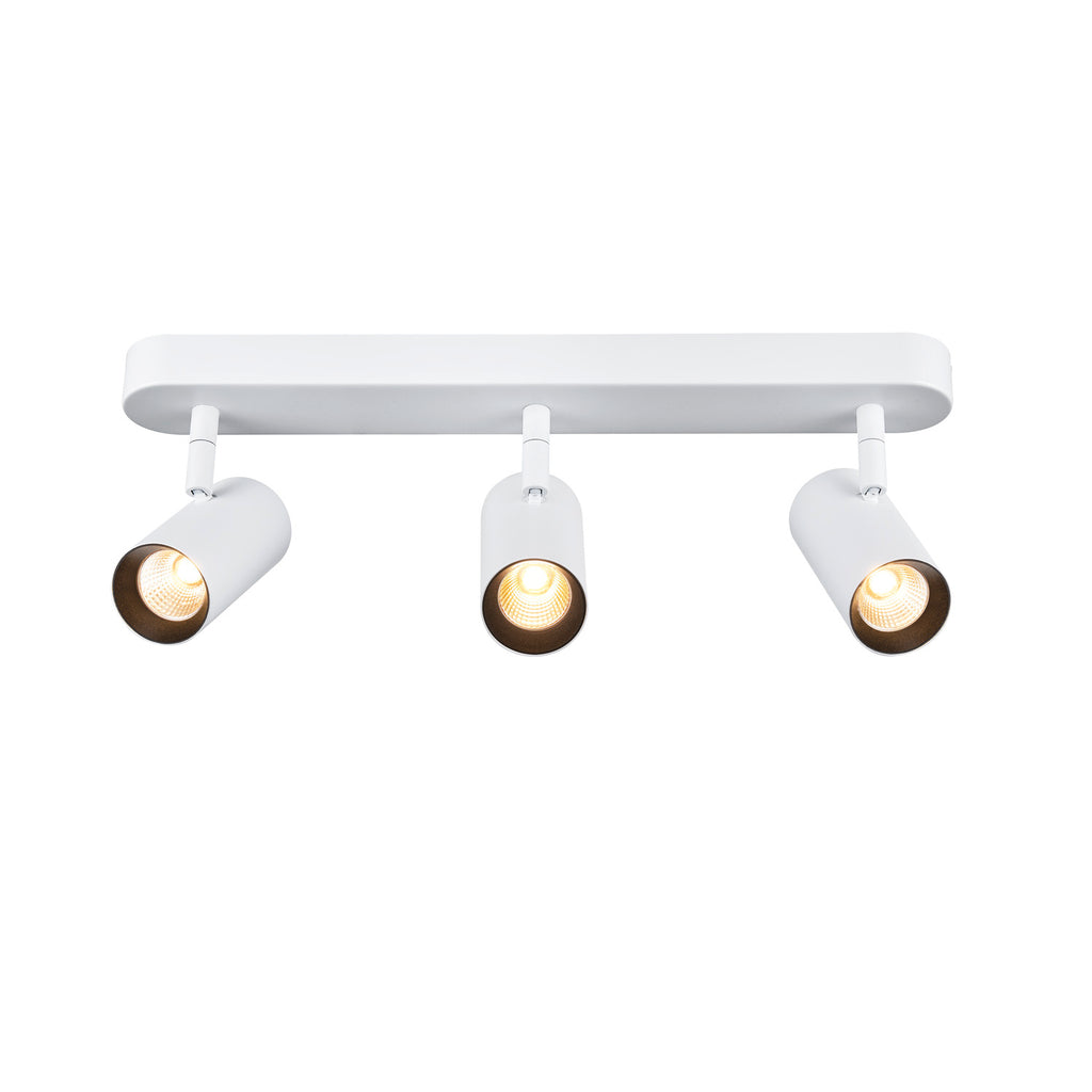 NOBLO®, luminária de parede e de teto, de montagem saliente, tripla, redonda, 2700 K, 19 W, PHASE, 32°, branco