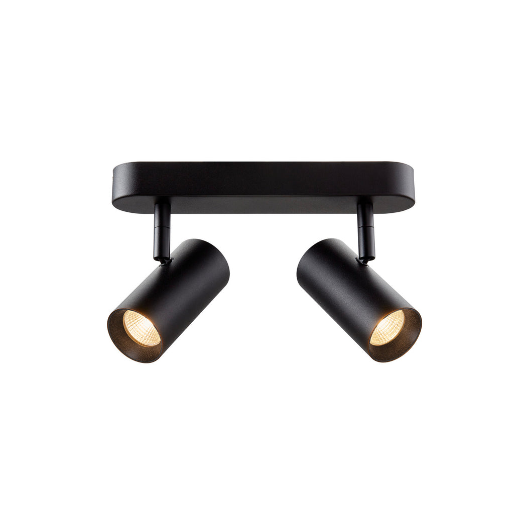 NOBLO®, luminária de parede e de teto, de montagem saliente, dupla, redonda, 2700 K, 12 W, PHASE, 32°, preto