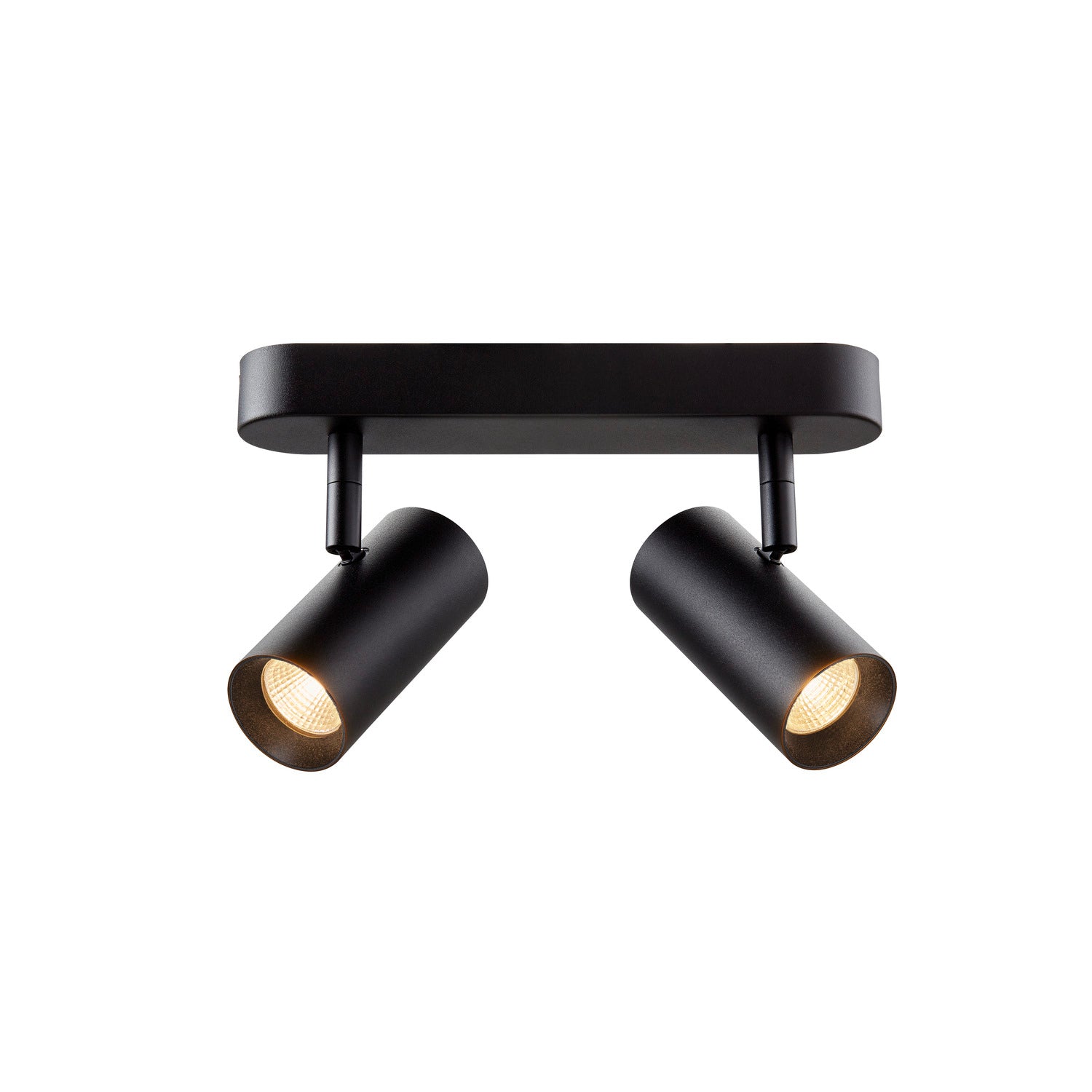 NOBLO®, luminária de parede e de teto, de montagem saliente, dupla, redonda, 2700 K, 12 W, PHASE, 32°, preto