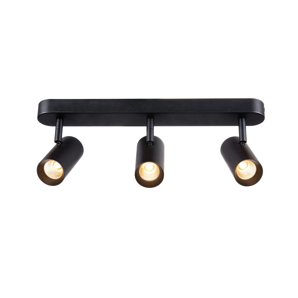 NOBLO®, luminária de parede e de teto, de montagem saliente, tripla, redonda, 2700 K, 19 W, PHASE, 32°, preto