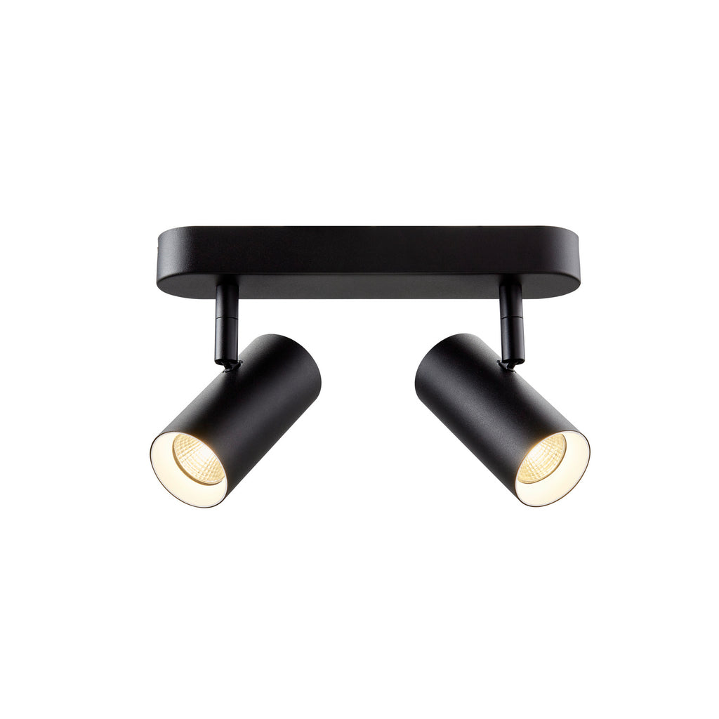 NOBLO®, luminária de parede e de teto, de montagem saliente, dupla, redonda, 2000-3000 K, 15 W, regulação da intensidade da luz, PHASE, 36°, preto