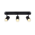 NOBLO®, luminária de parede e de teto, de montagem saliente, tripla, redonda, 2000-3000 K, 22 W, regulação da intensidade da luz, PHASE, 36°, preto