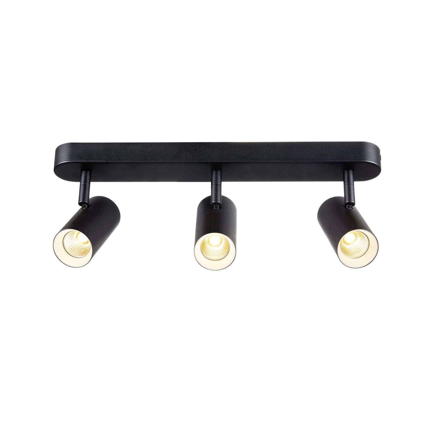 NOBLO®, luminária de parede e de teto, de montagem saliente, tripla, redonda, 2000-3000 K, 22 W, regulação da intensidade da luz, PHASE, 36°, preto