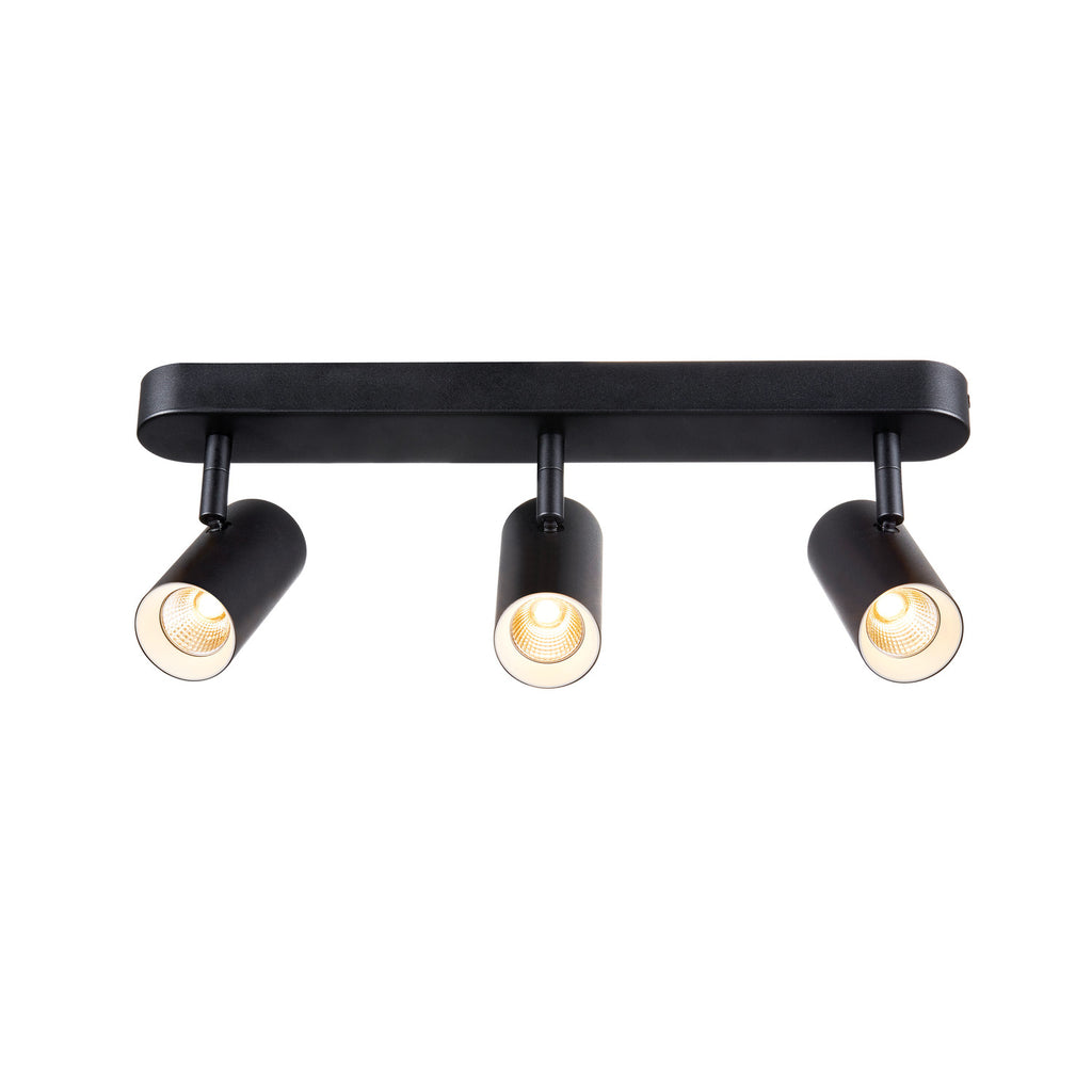NOBLO®, luminária de parede e de teto, de montagem saliente, tripla, redonda, 2700 K, 19 W, PHASE, 32°, preto