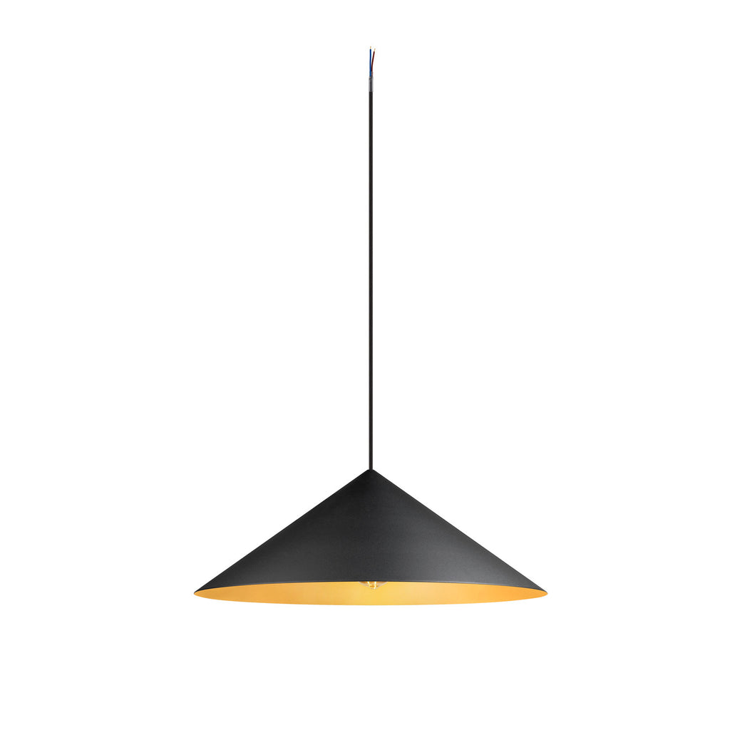 MAGICO 55, Candeeiro suspenso, E27, Comprimento do pendente 180 cm, 1x máx. 10 W, preto mate / dourado
