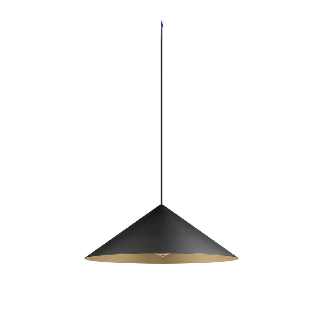 MAGICO 55, Candeeiro suspenso, E27, Comprimento do pendente 180 cm, 1x máx. 10 W, preto mate / dourado