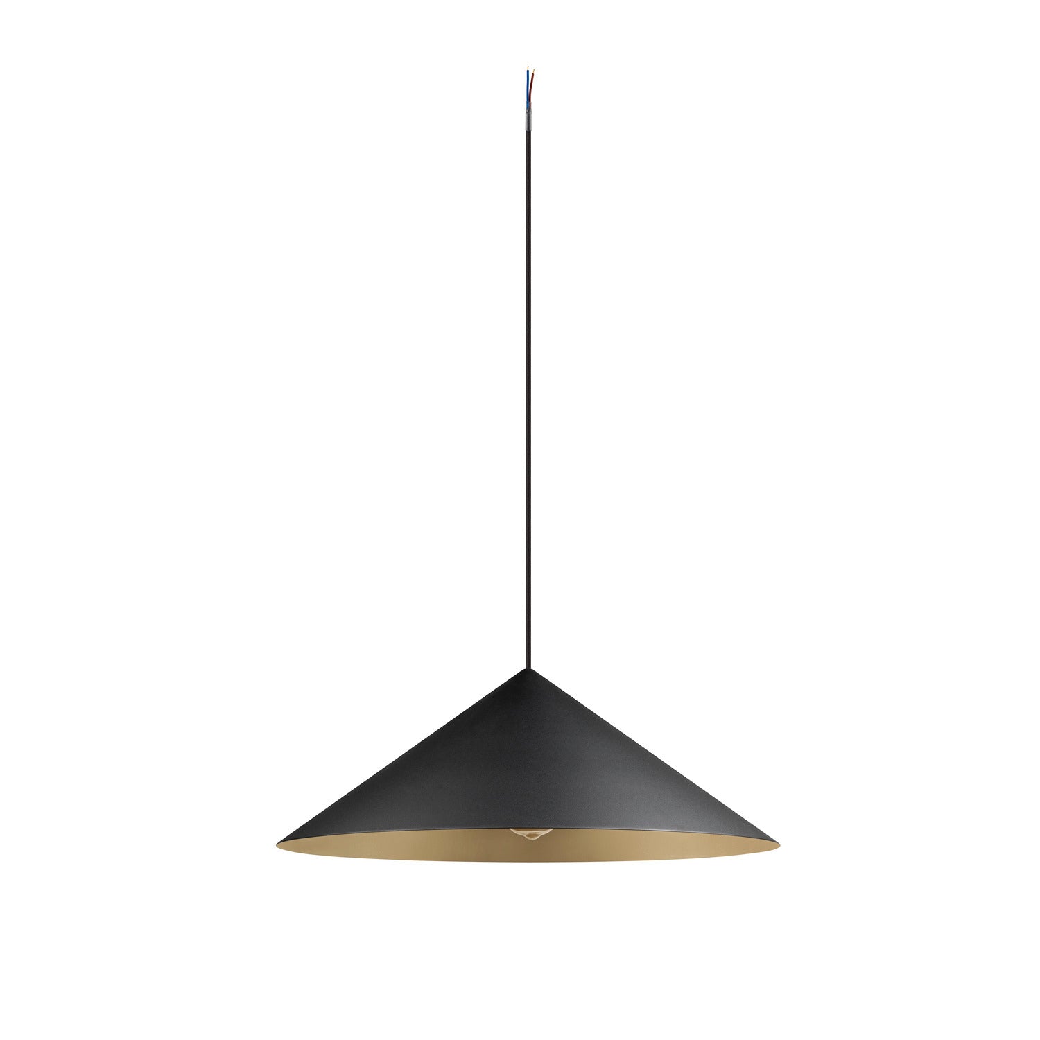 MAGICO 55, Candeeiro suspenso, E27, Comprimento do pendente 180 cm, 1x máx. 10 W, preto mate / dourado