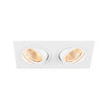 NEW TRIA® 155, candeeiro de teto embutido, quadrado, 2700 K, lâmpada dupla, PHASE, 38°, branco