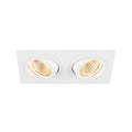 NEW TRIA® 155, candeeiro de teto embutido, quadrado, 3000 K, duas lâmpadas, PHASE, 38°, branco