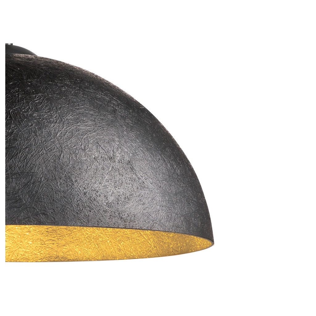 FORCHINI 50, candeeiro suspenso, E27, comprimento do pendente 150 cm, 1x máx. 40 W, preto mate / dourado mate