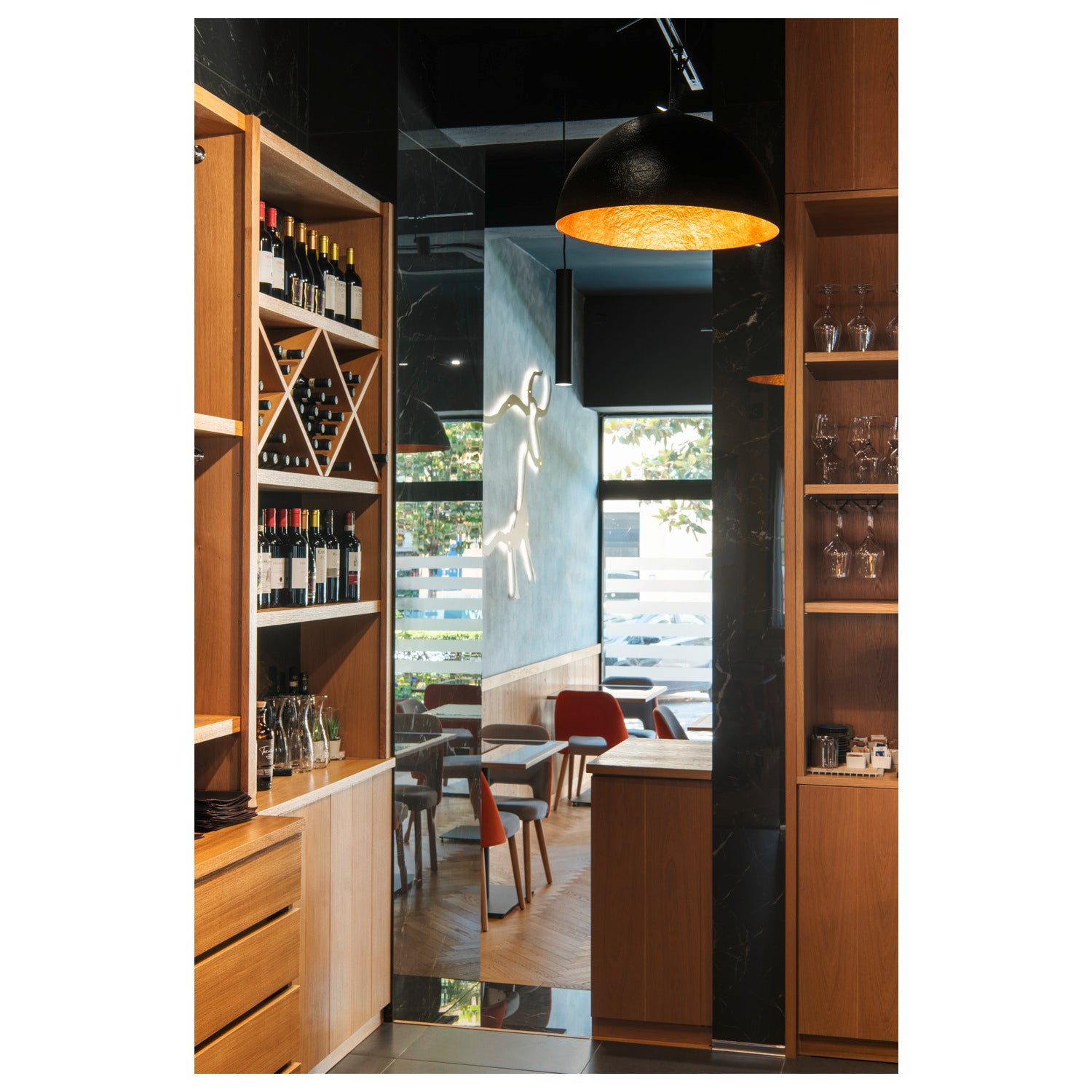 FORCHINI 70, candeeiro suspenso, E27, comprimento do pendente 150 cm, 1x máx. 40 W, preto mate / dourado mate
