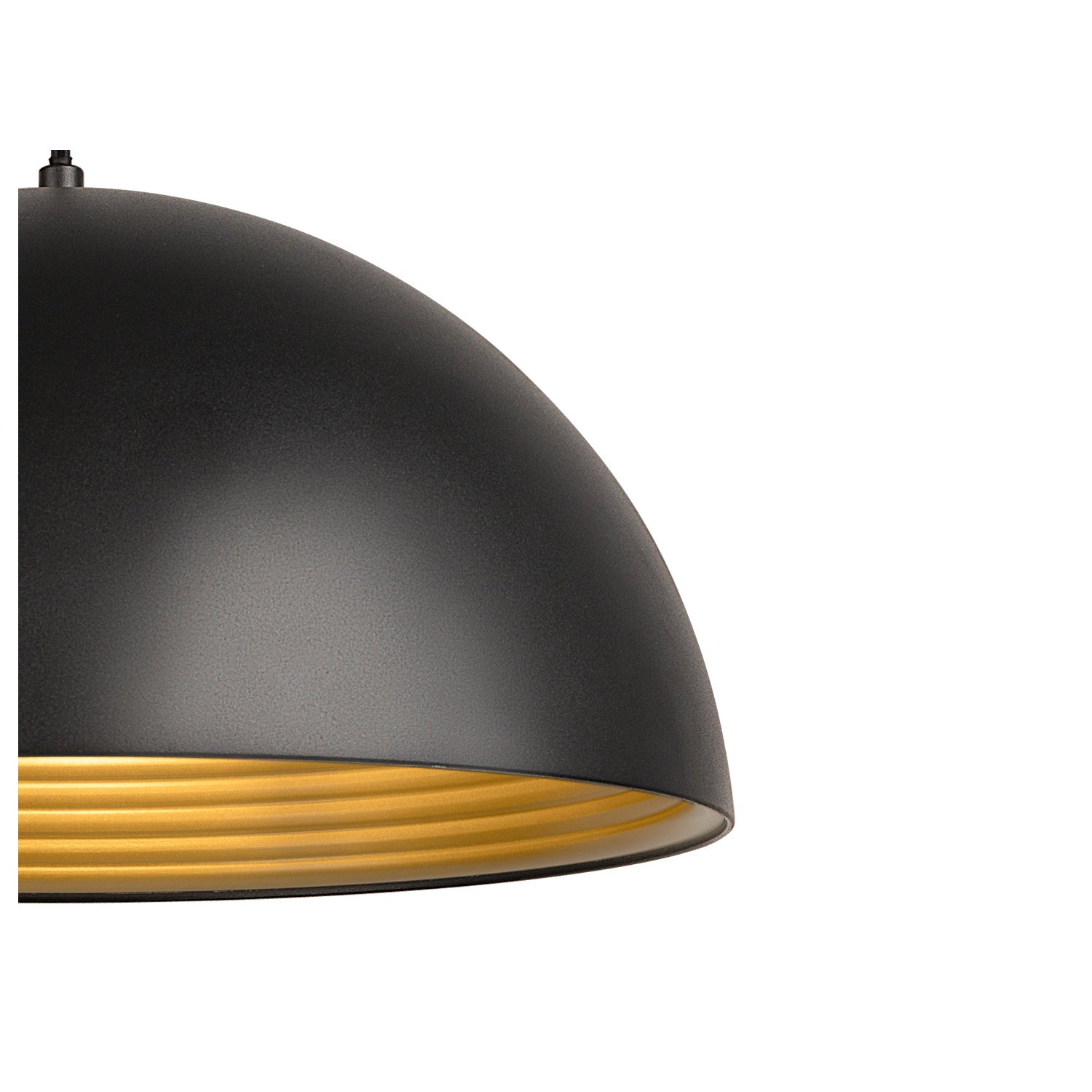 FORCHINI M 40 TRACK, 1~ candeeiro suspenso, E27, comprimento do pendente 150 cm, adaptador cinzento-prateado, 1x máx. 40 W, preto mate / dourado mate