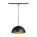 FORCHINI M 40 TRACK, 1~ candeeiro suspenso, E27, comprimento do pendente 150 cm, adaptador preto, 1x máx. 40 W, preto mate / dourado mate