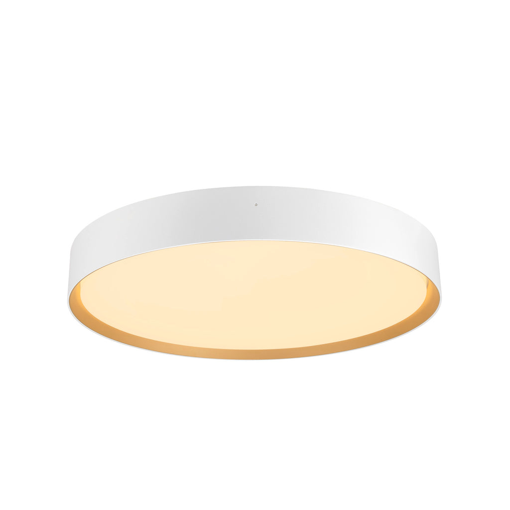DECONA 42, aplique de teto, redondo, 2700/3000 K, 23 W, PHASE, branco / dourado