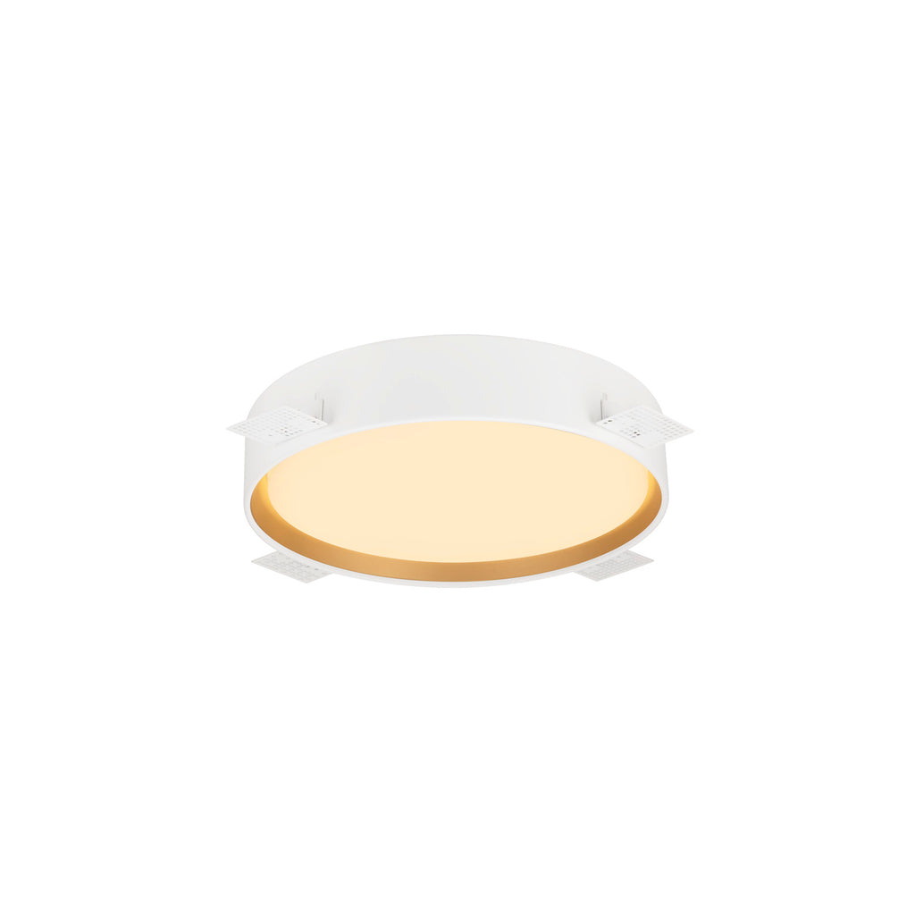 DECONA 30, aplique de teto, redondo, 2700/3000 K, 18 W, PHASE, branco / dourado