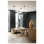 MEDO® RING 90, Candeeiro suspenso, Comprimento do pendente 300 cm, 3000/4000 K, 110°, DALI, Touch, preto