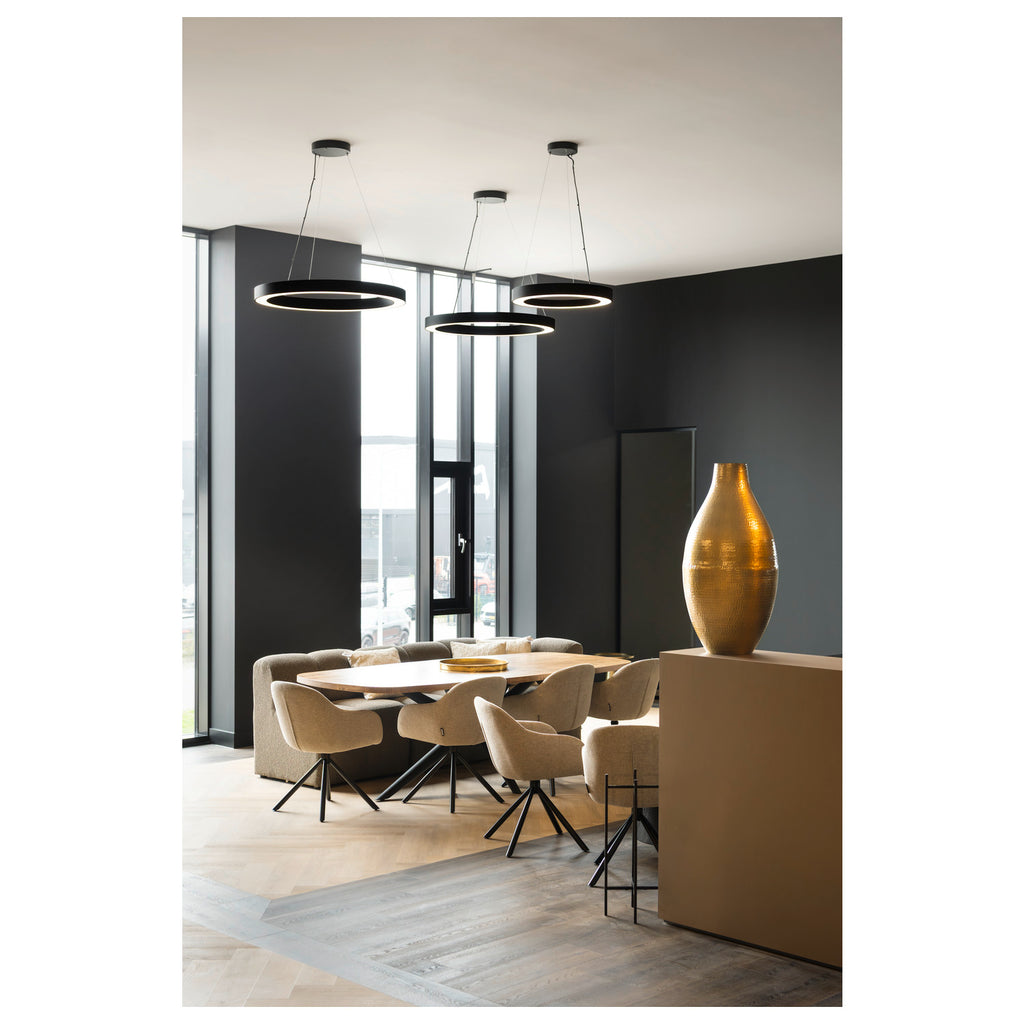 MEDO® RING 90, Candeeiro suspenso, Comprimento do pendente 300 cm, 3000/4000 K, 110°, PHASE, preto