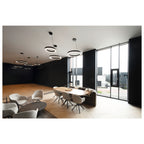 MEDO® RING 90, Candeeiro suspenso, Comprimento do pendente 300 cm, 3000/4000 K, 110°, DALI, Touch, preto