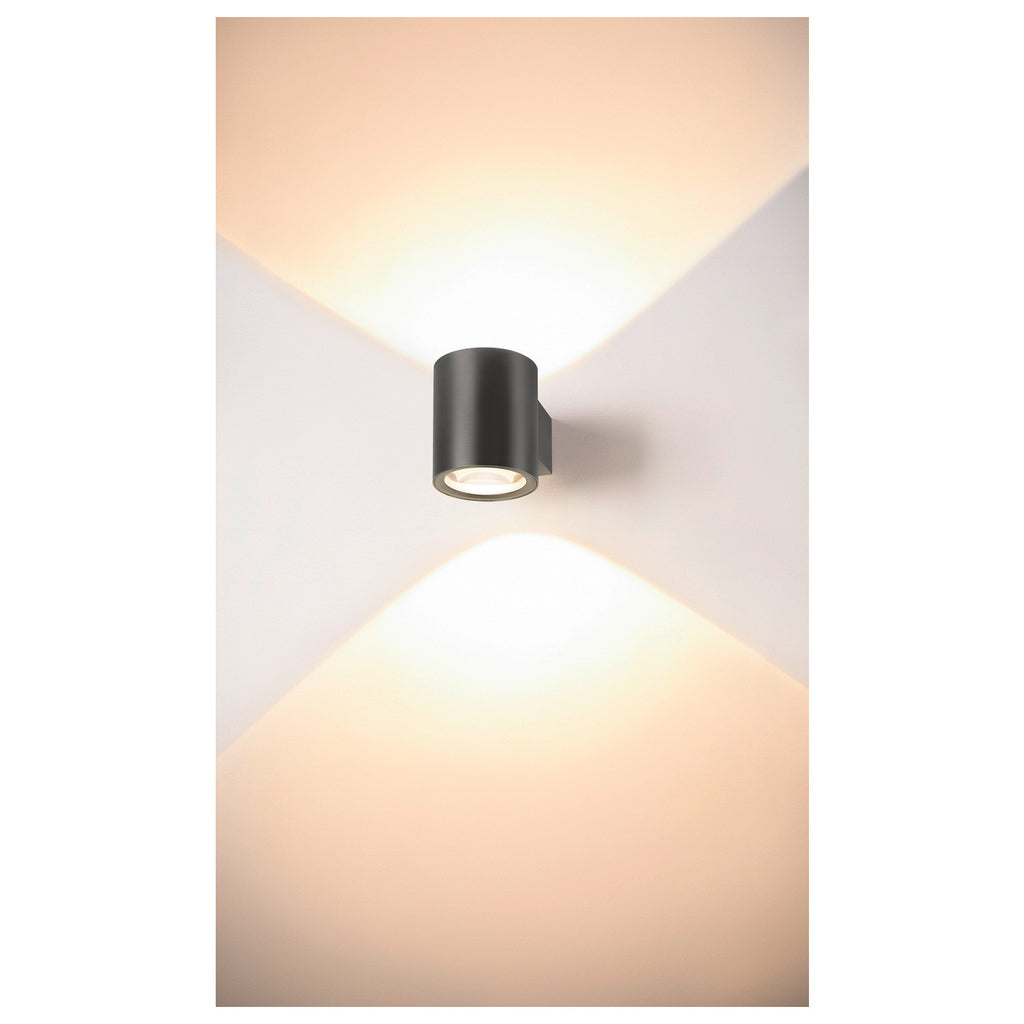 OCULUS, Aplique de parede, redondo, 2000-3000 K, 15 W, Dim-to-Warm, PHASE, 100°, bronze escuro