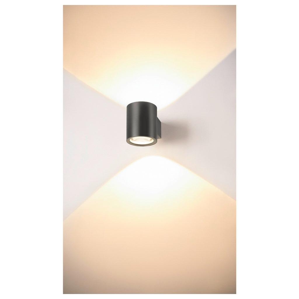 OCULUS, Aplique de parede, redondo, 2000-3000 K, 15 W, Dim-to-Warm, PHASE, 100°, bronze escuro