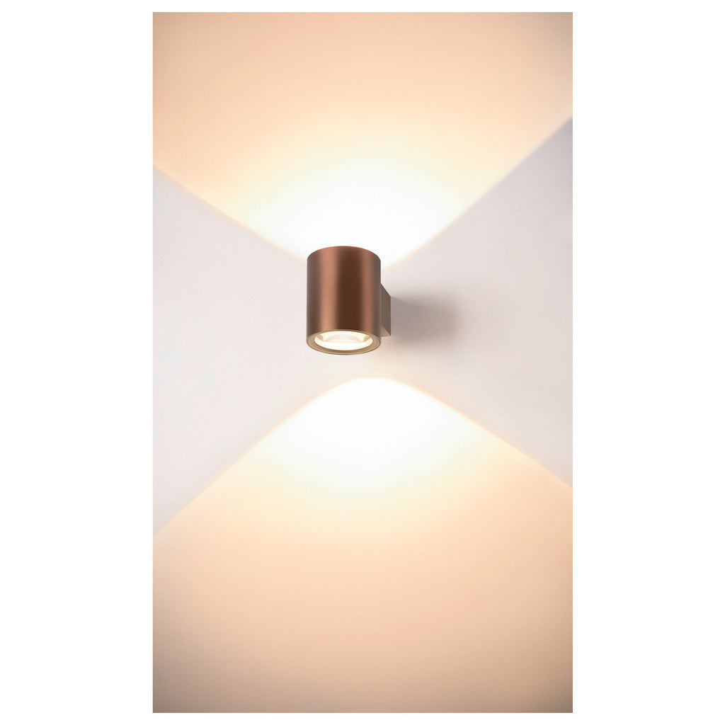 OCULUS, Aplique de parede, redondo, 2000-3000 K, 15 W, Dim-to-Warm, PHASE, 100°, cobre escuro