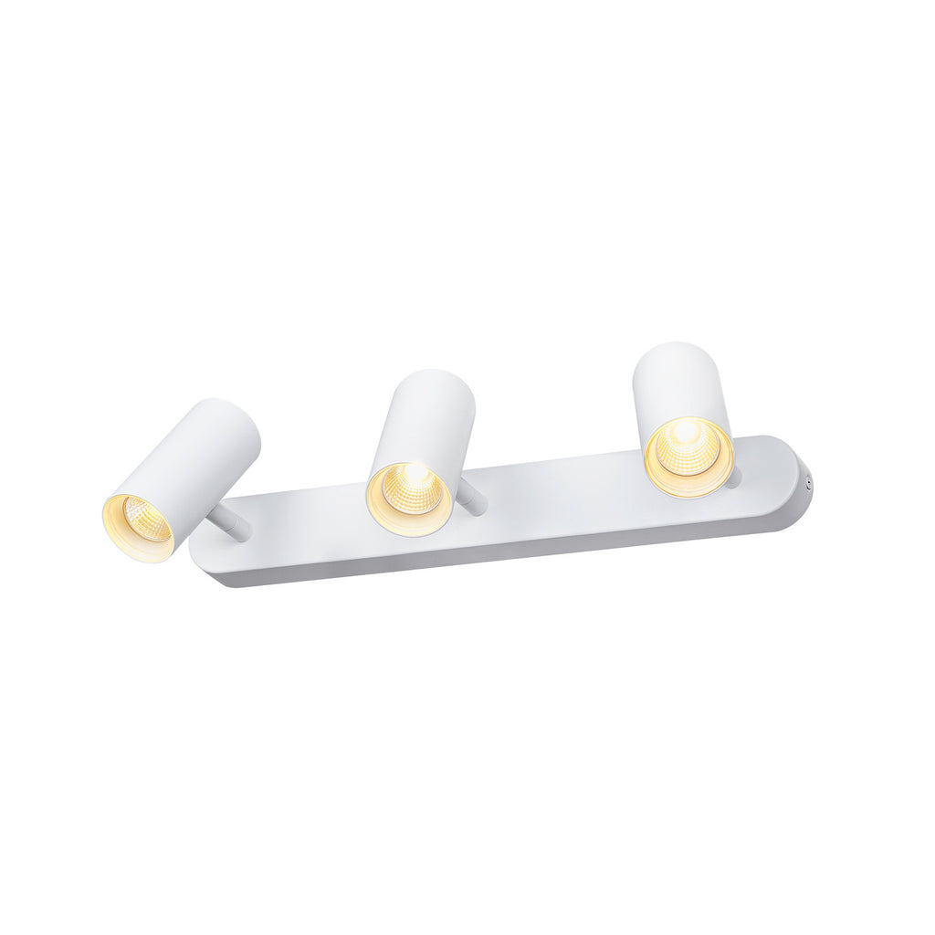 NOBLO®, luminária de parede e de teto, de montagem saliente, tripla, redonda, 3000 K, 19 W, PHASE, 32°, branco