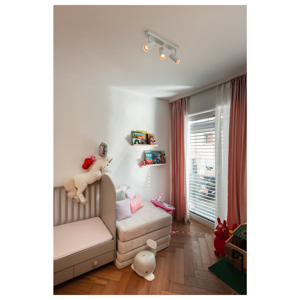 NOBLO®, luminária de parede e de teto, de montagem saliente, tripla, redonda, 3000 K, 19 W, PHASE, 32°, branco