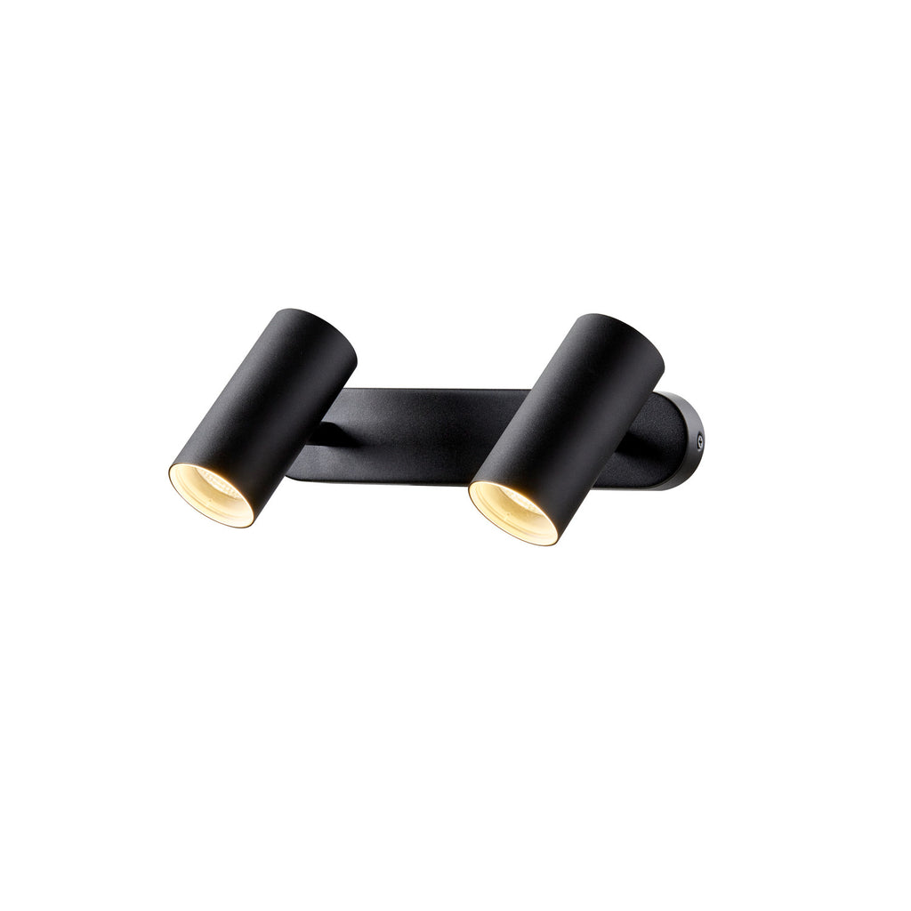 NOBLO®, luminária de parede e de teto, de montagem saliente, dupla, redonda, 3000 K, 12 W, PHASE, 32°, preto