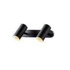 NOBLO®, luminária de parede e de teto, de montagem saliente, dupla, redonda, 3000 K, 12 W, PHASE, 32°, preto