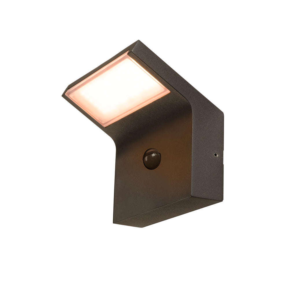 ORDI II, WL, SENSOR, luminária de parede de montagem saliente, angular, 2200/3000 K, IP54, preto