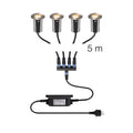 TRAIL-LITE® 60, conjunto de 4 luminárias enterradas, 3000K, IP67, redondas, aço inoxidável / alumínio