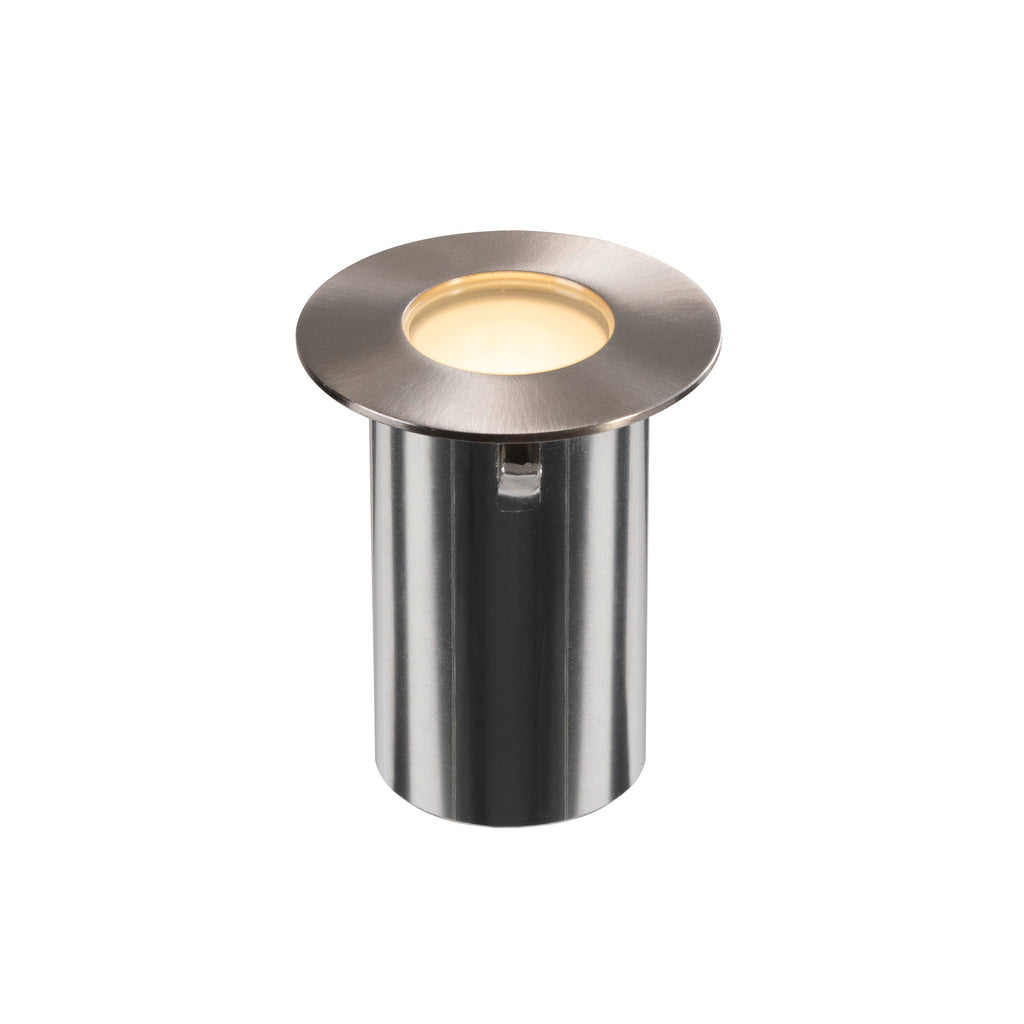 TRAIL-LITE® 60, luminária enterrada única, 3000K, IP67, redonda, aço inoxidável / alumínio