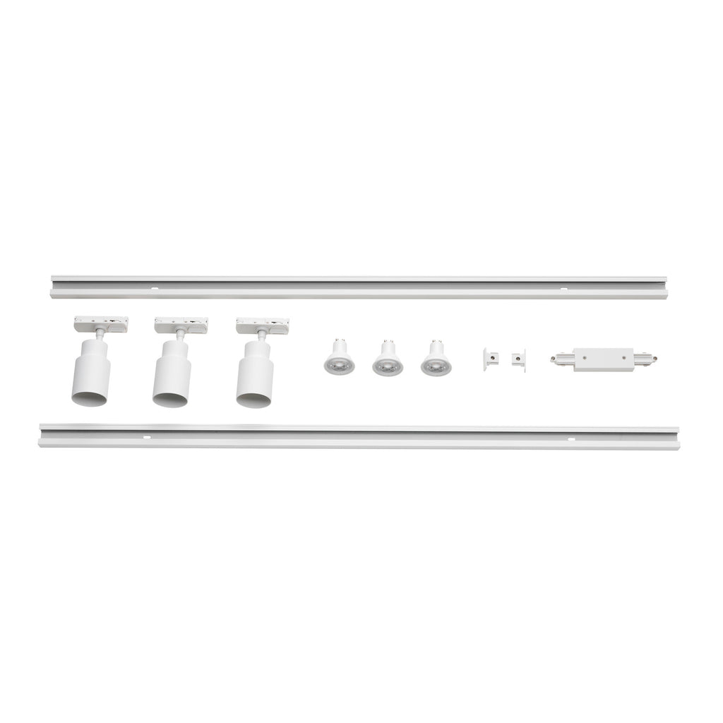 PURI 2.0, 1Ph., Conjunto de calhas triplas, QPAR51, branco