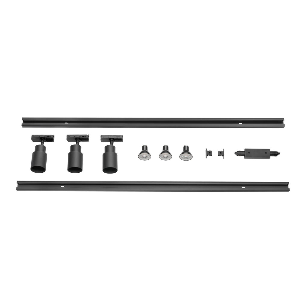 PURI 2.0, 1Ph., Conjunto de calhas triplas, QPAR51, preto
