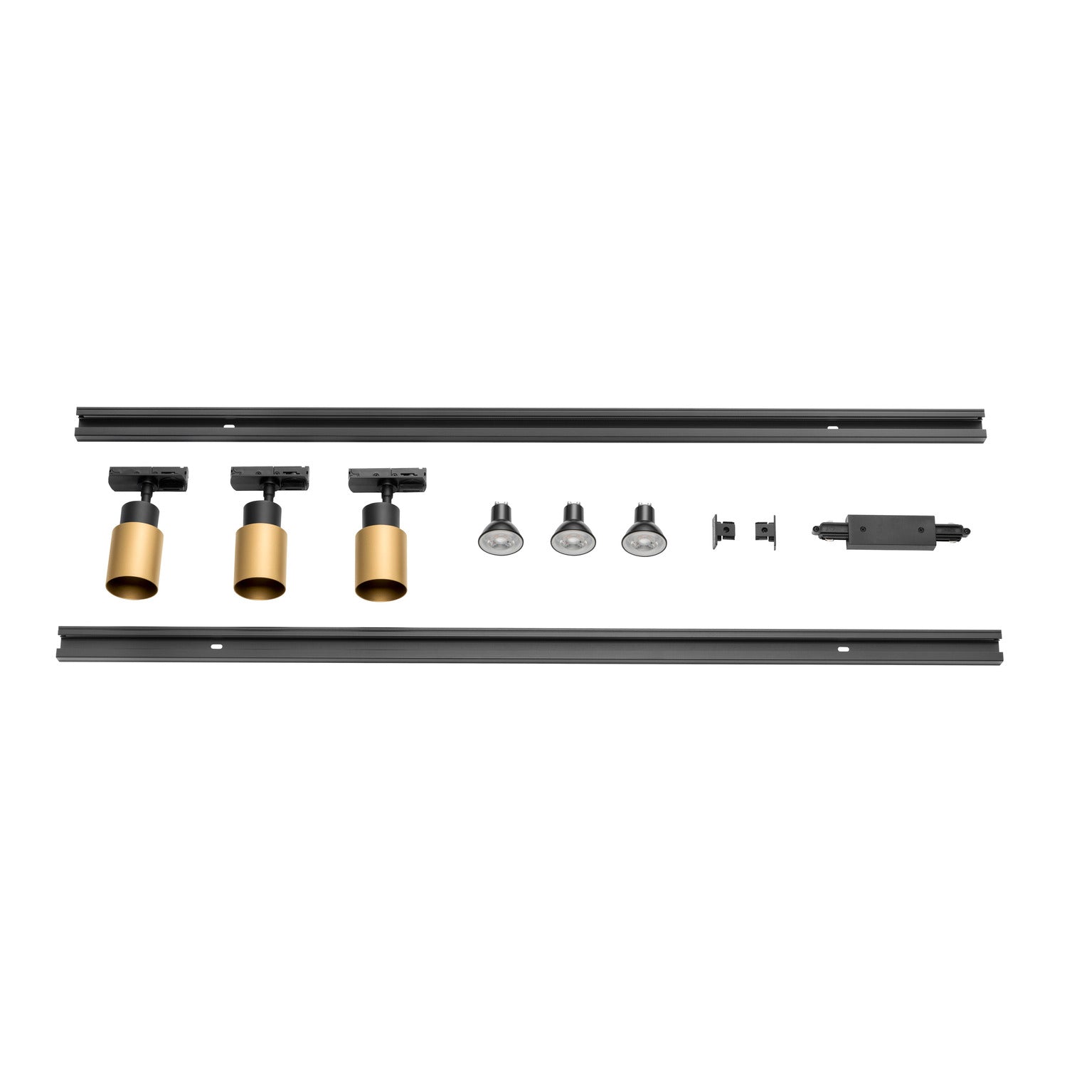 PURI 2.0, 1Ph., Conjunto de calhas triplas, QPAR51, dourado/preto
