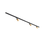 PURI 2.0, 1Ph., Conjunto de calhas triplas, QPAR51, dourado/preto