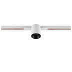 FIX-IT!, 48V, DALI, redondo, calha padrão, spot, 2700K, 6,6 W, 36°, branco / preto