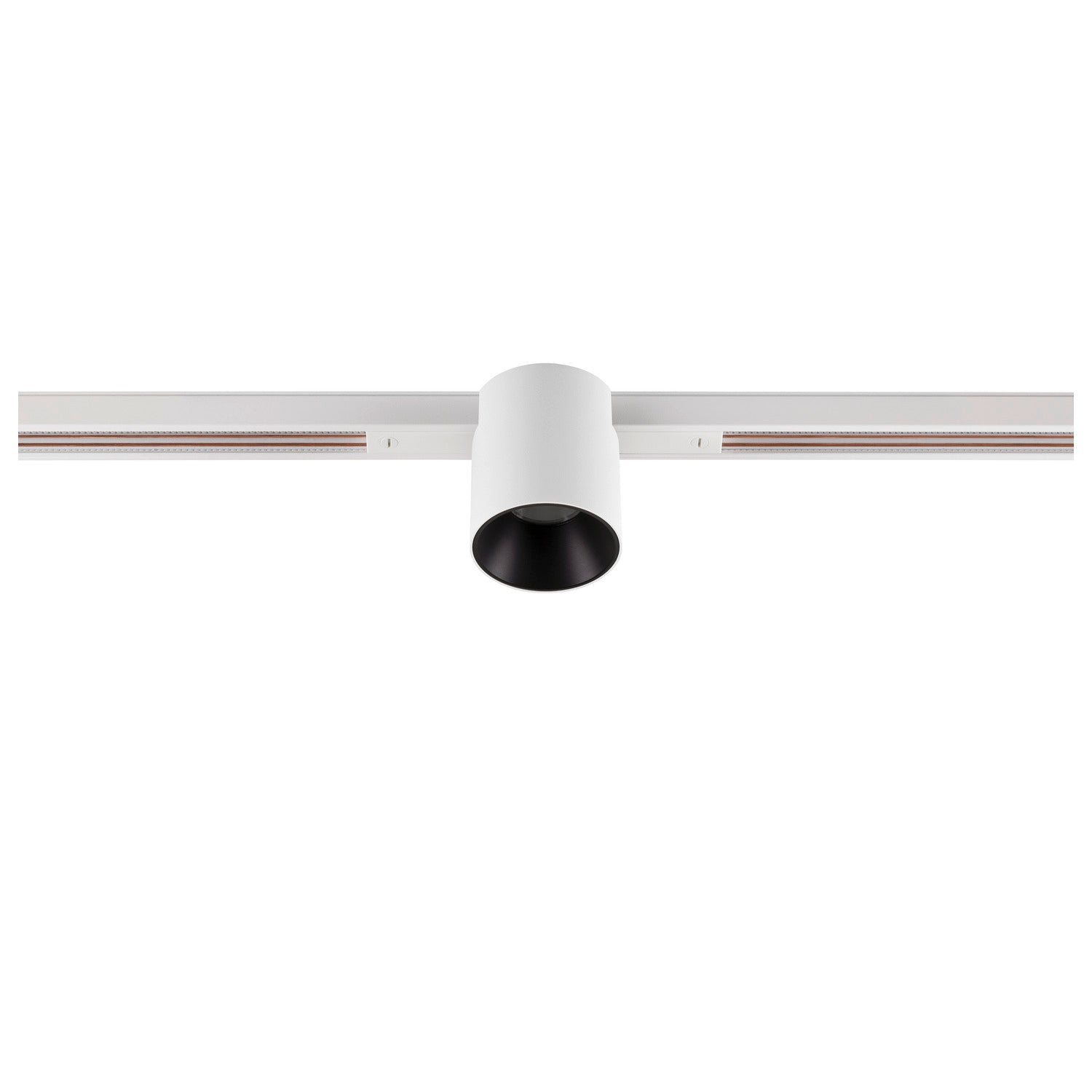 FIX-IT!, 48V, DALI, redondo, calha padrão, spot, 2700K, 6,6 W, 36°, branco / preto