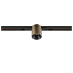FIX-IT!, 48V, DALI, redondo, calha padrão, spot, 2700K, 6,6 W, 36°, bronze / preto