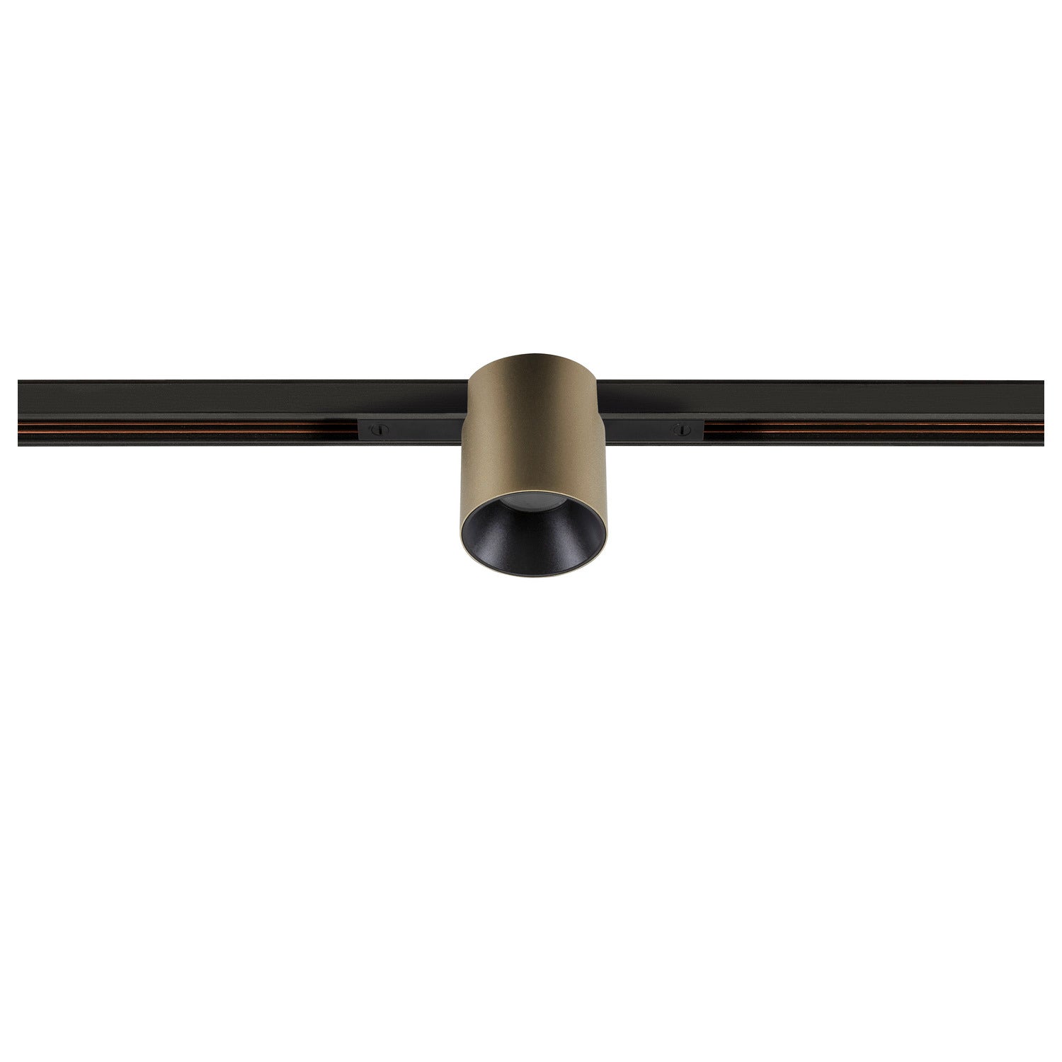 FIX-IT!, 48V, DALI, redondo, calha padrão, spot, 2700K, 6,6 W, 36°, bronze / preto