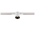 FIX-IT!, 48V, DALI, redondo, calha padrão, spot, 2000-3000K, 7,4 W, 36°, branco / preto