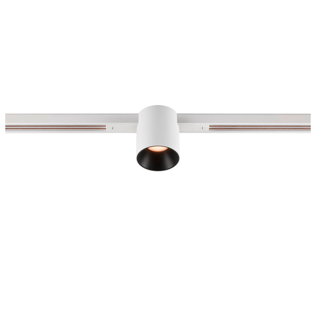 FIX-IT!, 48V, DALI, redondo, calha padrão, spot, 2000-3000K, 7,4 W, 36°, branco / preto