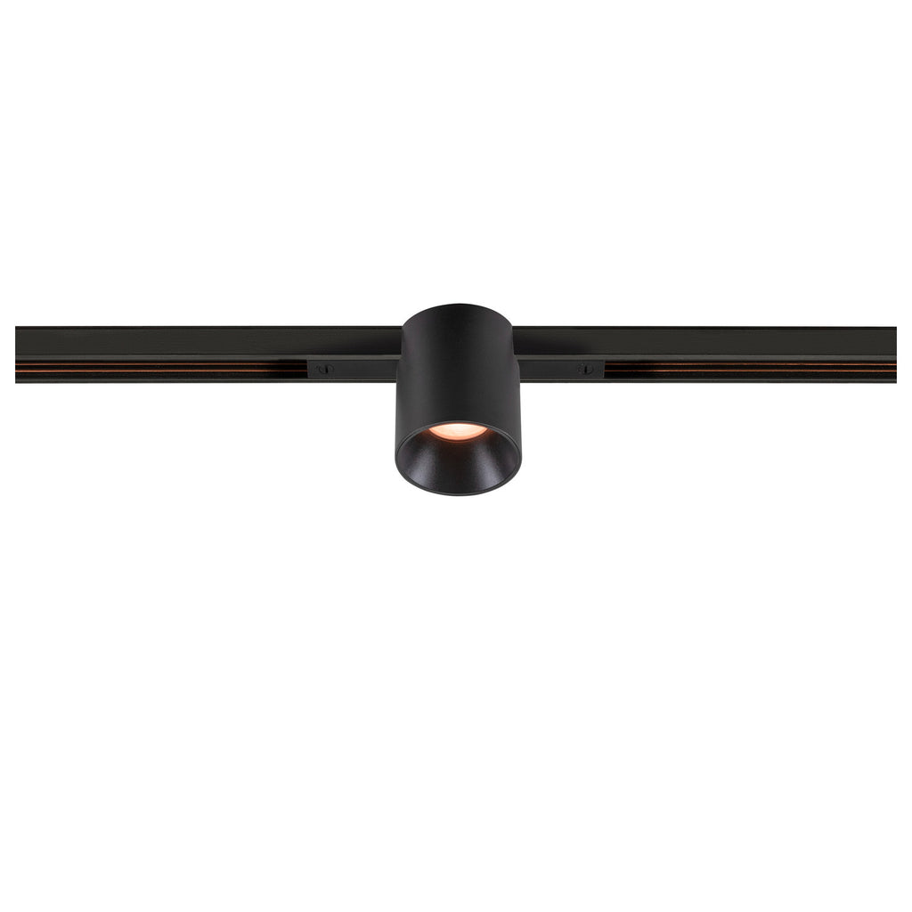 FIX-IT!, 48V, DALI, redondo, calha padrão, spot, 2000-3000K, 7,4 W, 36°, preto / preto