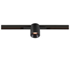 FIX-IT!, 48V, DALI, redondo, calha padrão, spot, 2000-3000K, 7,4 W, 36°, preto / preto