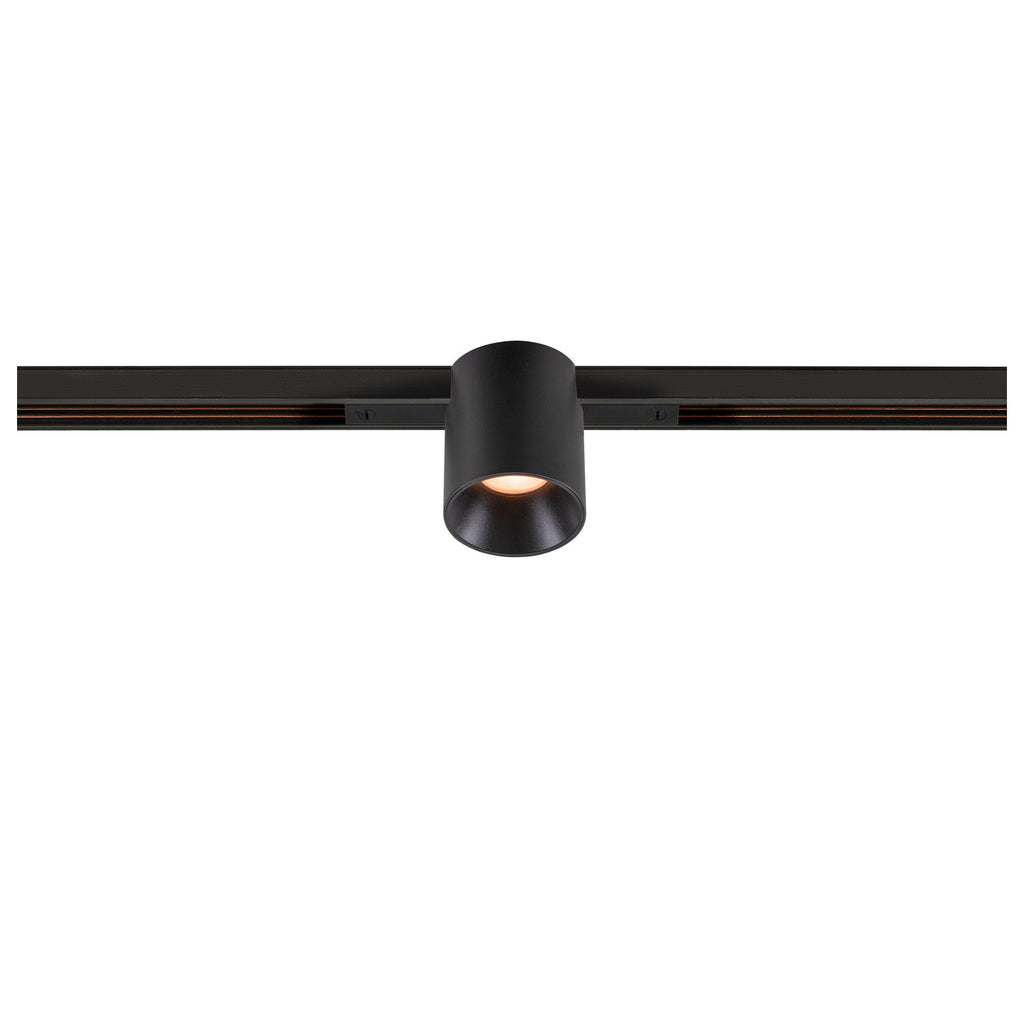 FIX-IT!, 48V, DALI, redondo, calha padrão, spot, 2000-3000K, 7,4 W, 36°, preto / preto