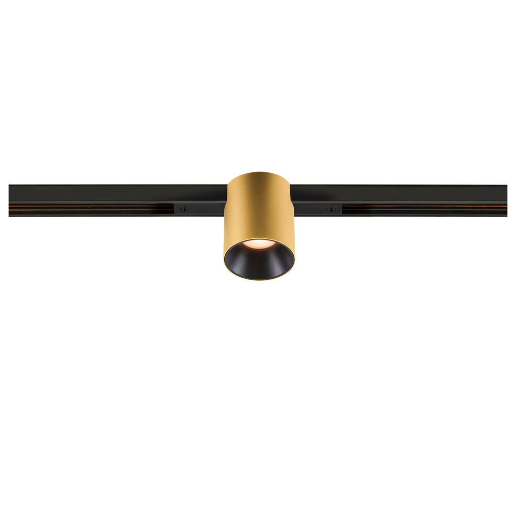 FIX-IT!, 48V, DALI, redondo, calha padrão, spot, 2000-3000K, 7,4 W, 36°, dourado / preto