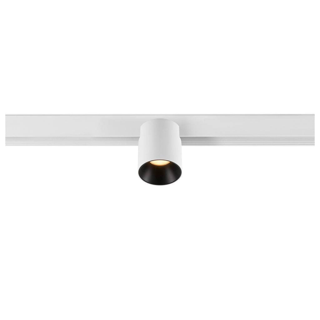 FIX-IT!, 48V, DALI, redondo, calha de montagem na superfície, spot, 2000-3000K, 7,4 W, 36°, branco / preto