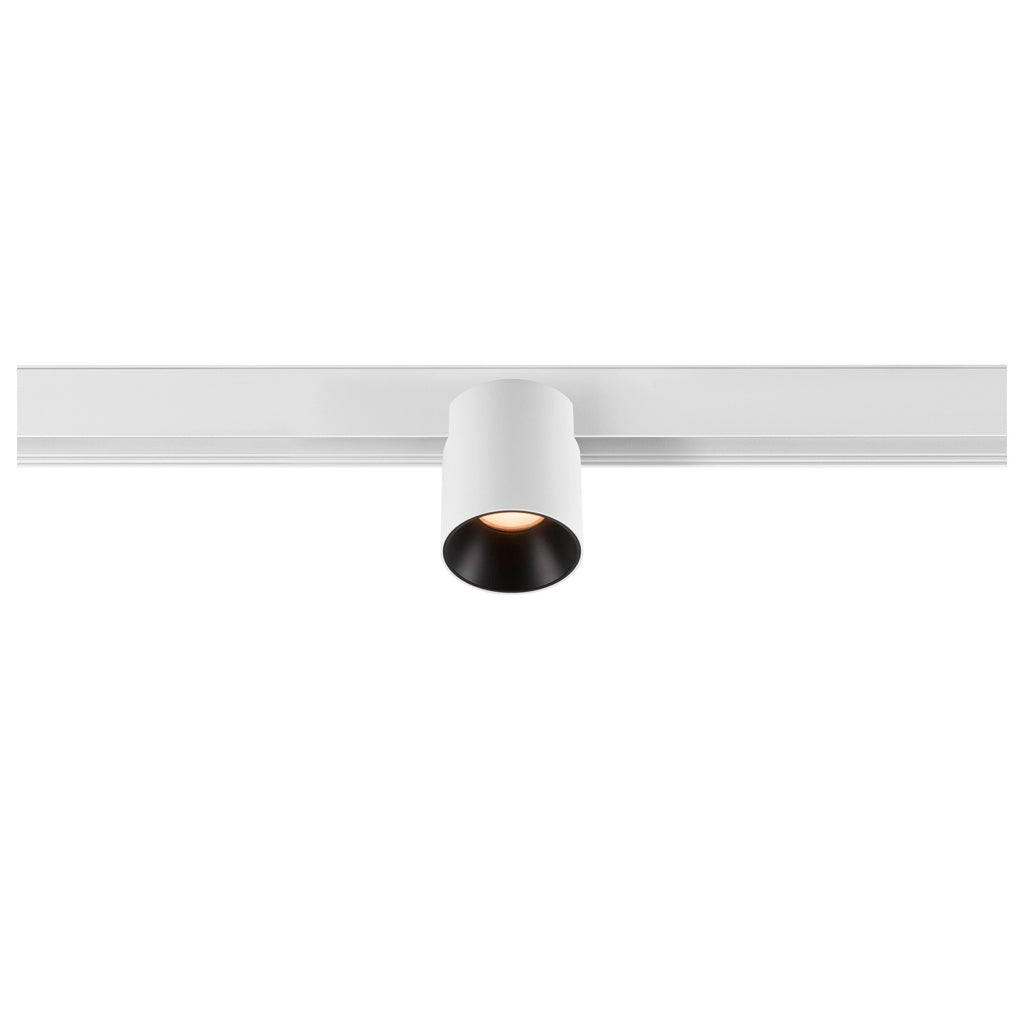 FIX-IT!, 48V, DALI, redondo, calha de montagem na superfície, spot, 2000-3000K, 7,4 W, 36°, branco / preto
