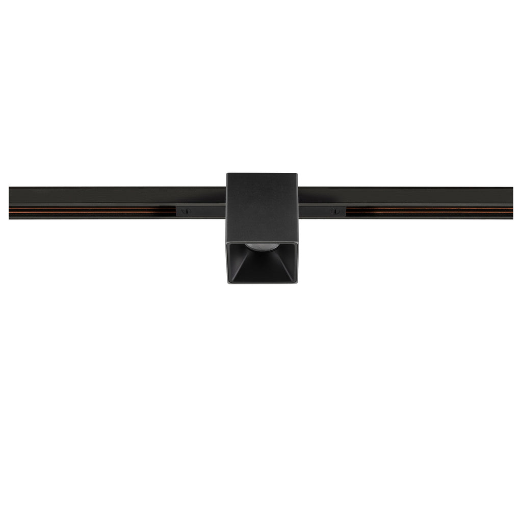 FIX-IT!, 48V, DALI, angular, calha padrão, spot, 2700K, 6,6 W, 36°, preto / preto